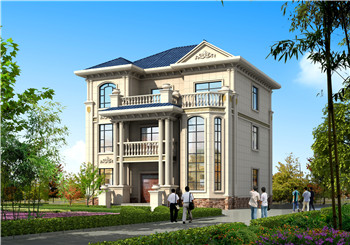 <b>欧式复式型三层别墅施工设计图纸及效果图大全</b>