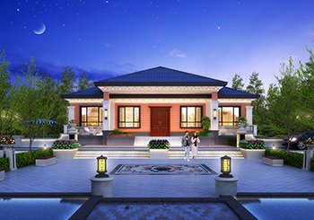 <b>农村一层大别墅施工图，18米乘12米，让生活充满仪式感</b>