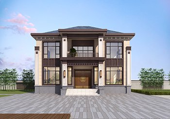 <b>自建小楼二层农村别墅设计图，大气好看，13米乘14米</b>