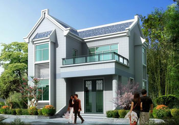 <b>新农村二层住宅设计图纸，简单别墅设计图（含效果图）</b>