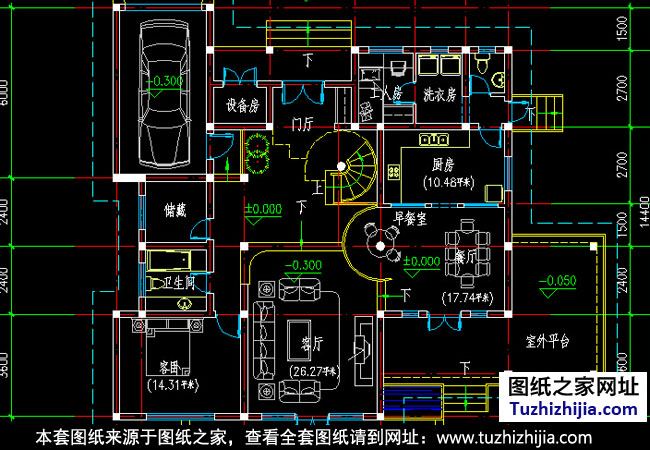 自建二层独栋别墅设计图纸 效果图