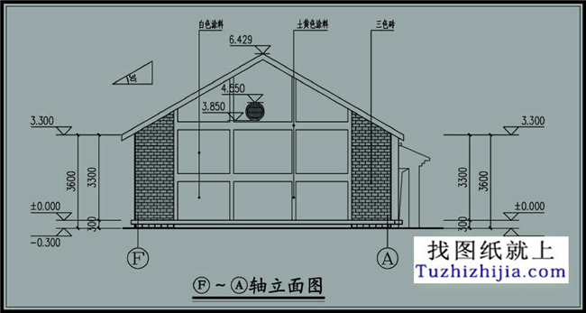 120平方米农村一层平房别墅设计CAD图纸，12x10米