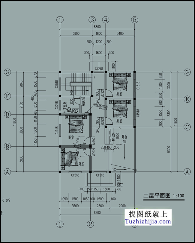 112平方米乡村两层别墅设计图纸及效果图大全,9x12米