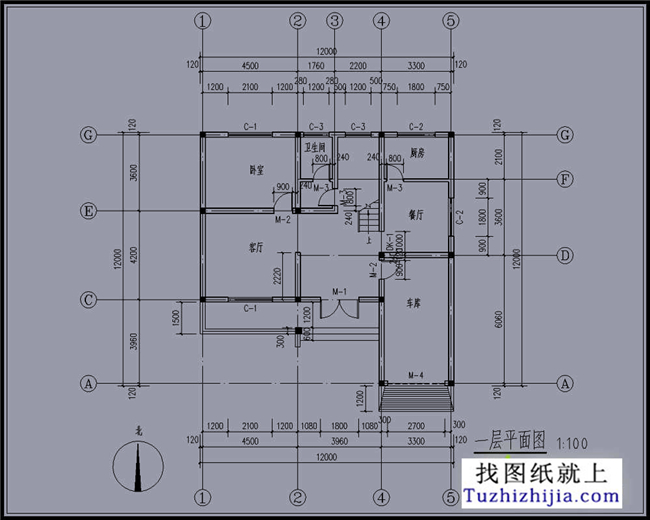 110平方米农村两层别墅设计效果图及图纸,12X12米