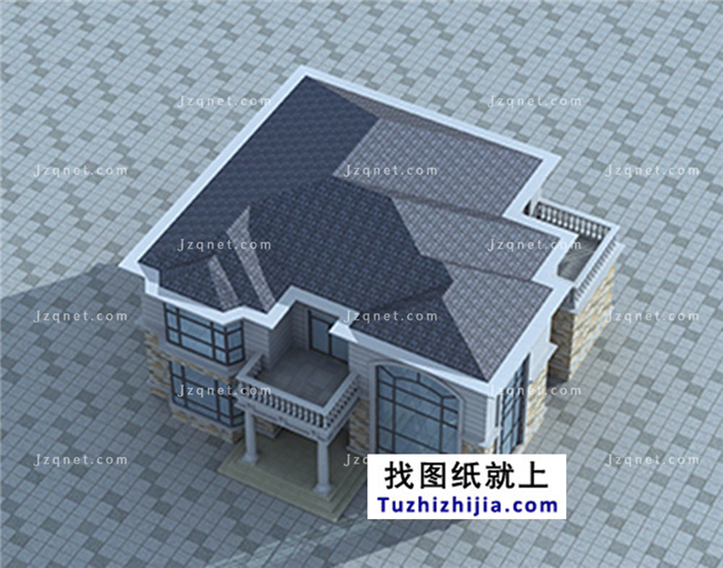 183平方米新农村自建二层小别墅设计图及效果图,15X13米