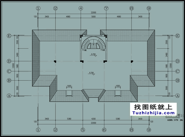260平方米仿欧式二层别墅设计图纸及效果图,22X12米