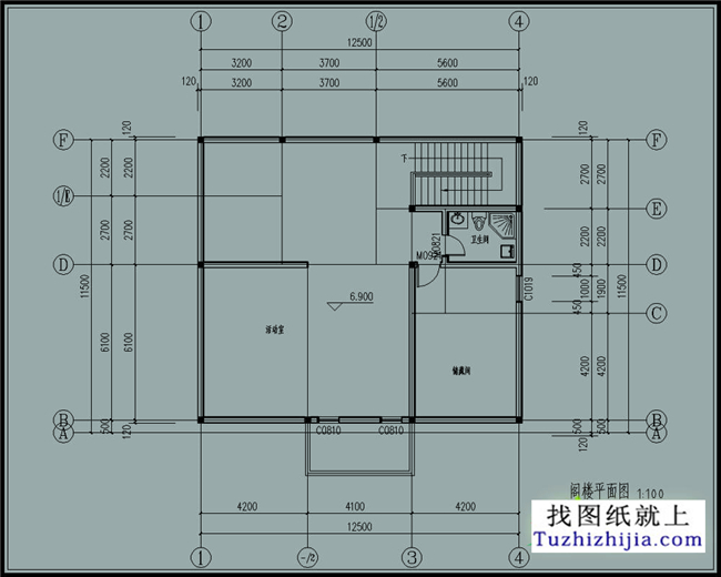 156平方米自建二层CAD房屋设计图纸及效果图,13X12米