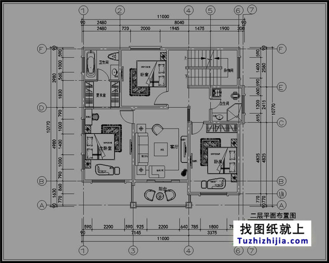 新农村二层半房屋设计图纸及效果图