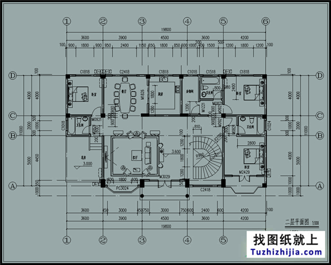 227平方米新农村二层自建别墅设计图纸带外观图,20X11米