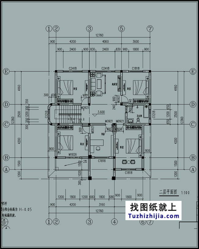 153平方米自建三层别墅设计建筑图纸带外观,13x12米