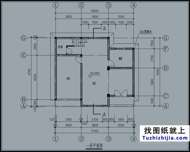 100平方米农村三层小户型别墅设计施工图纸及效果图,11X10米
