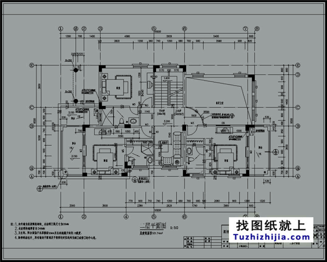 135平方米农村三层别墅建筑图纸及效果图,17x10米