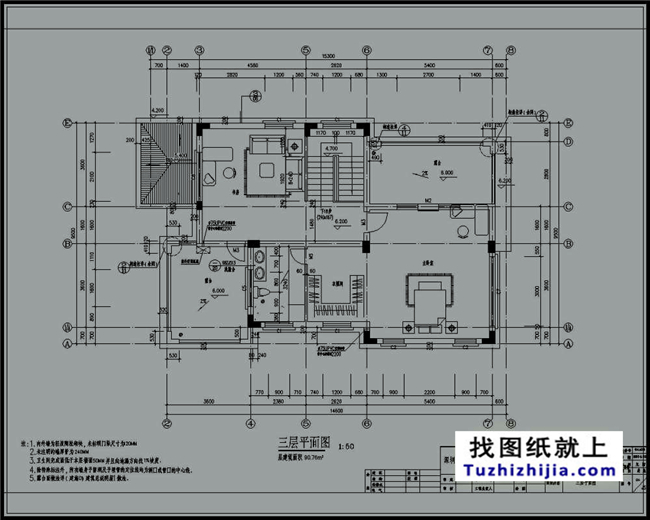 135平方米农村三层别墅建筑图纸及效果图,17x10米