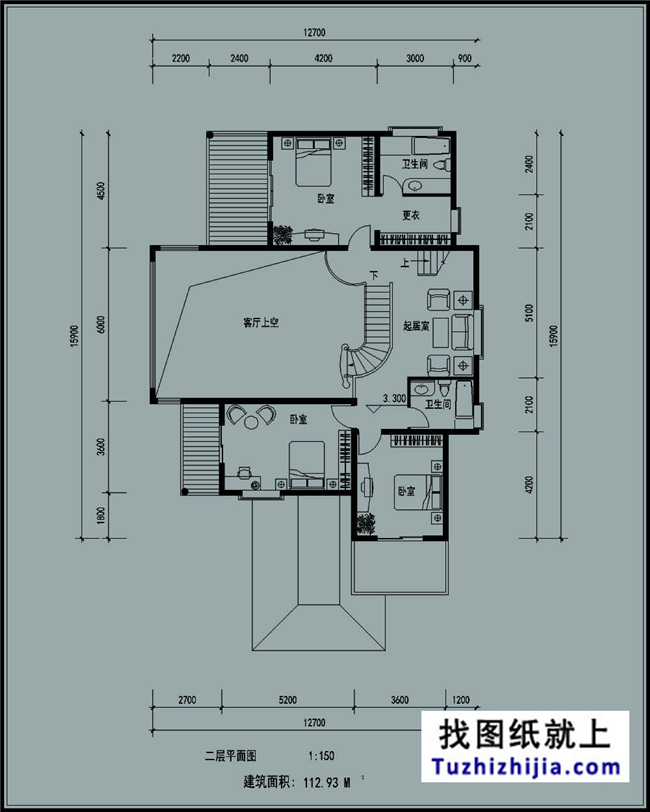 230平方米简约大气农村三层全套别墅设计及效果图,13X18米