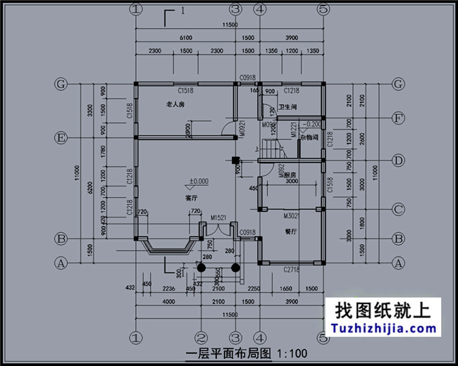 120平方米农村现代大气的三层别墅设计施工图纸大全,12x11米