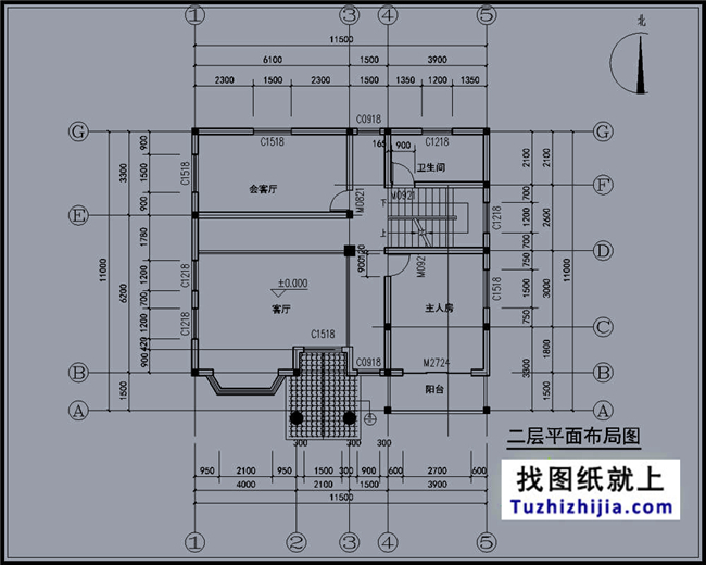 120平方米农村现代大气的三层别墅设计施工图纸大全,12x11米