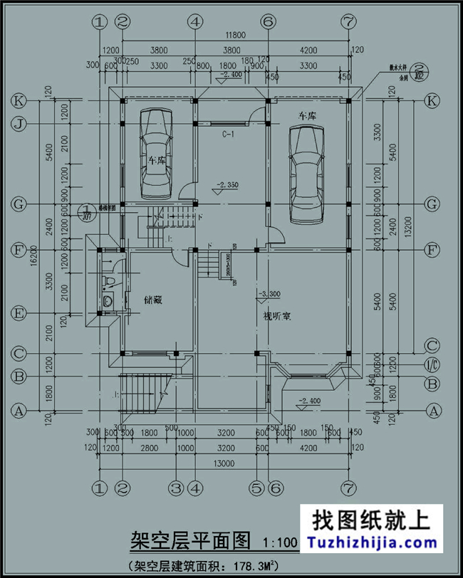 180平方米农村三层别墅建筑设计图及外观图,13x14米