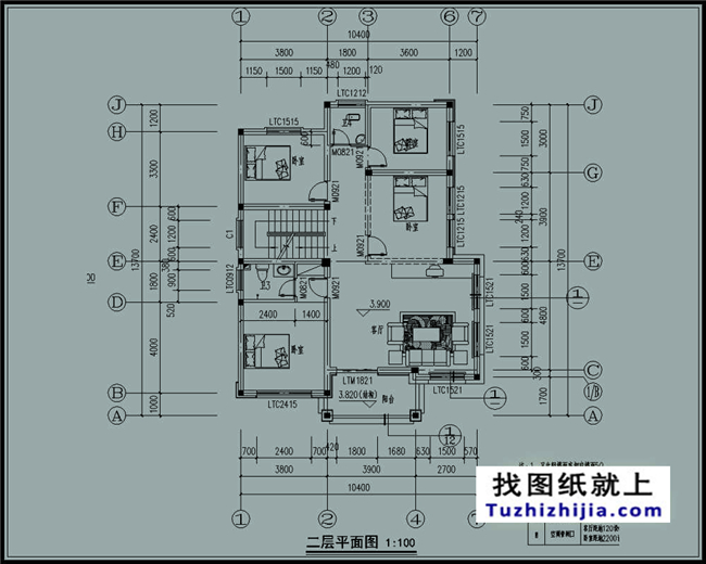 造价:26万左右新农村带阁楼的三层别墅施工图纸,10*14米120平方米