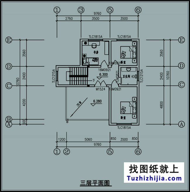 造价:20万,新农村简单实用的三层自建别墅设计图,10X10米100平方米