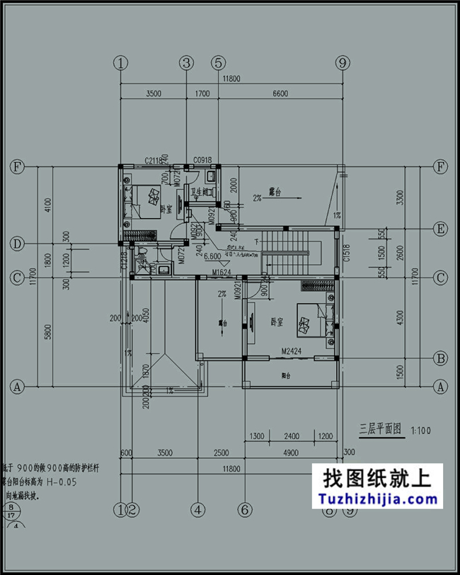 造价:32万,140平方米农村三层别墅设计图,12x12米