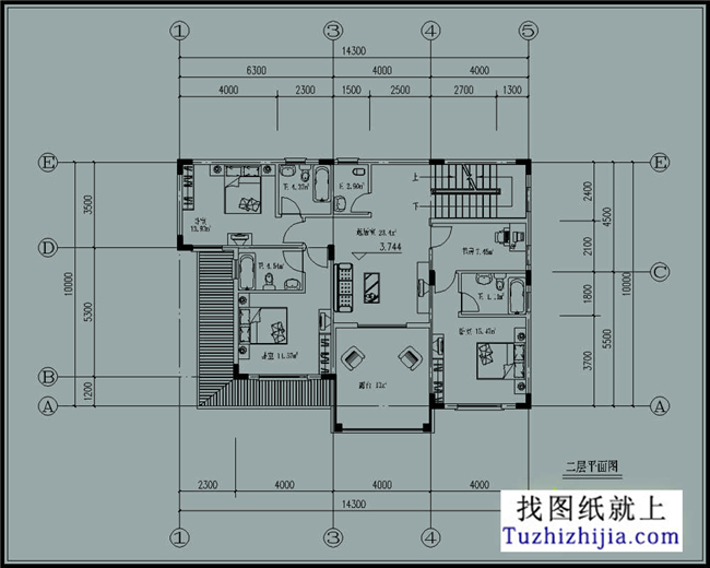 40多万农村漂亮带车库的三层别墅建筑图纸及效果图