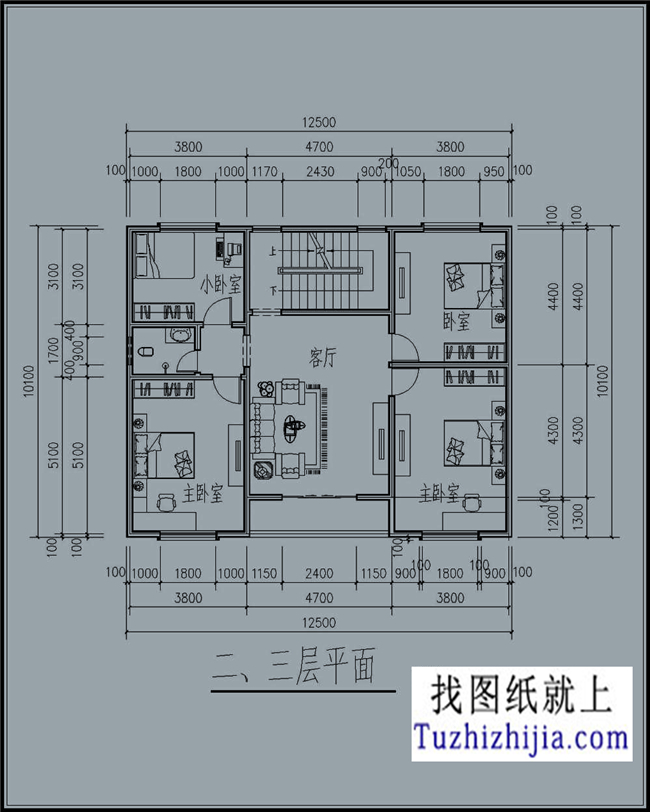 30万以内的三层别墅房屋设计施工图纸及效果图