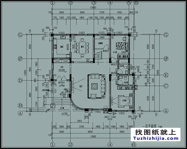 造价50万以内的新农村三层别墅施工设计图纸及效果图
