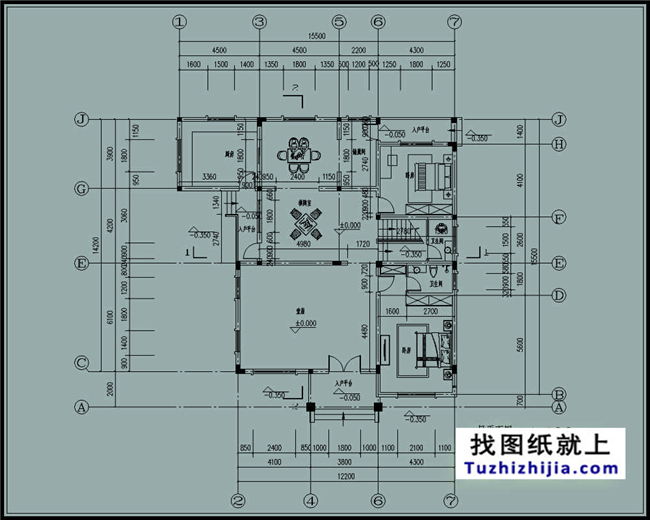 带阁楼的三层别墅房屋设计图纸及效果图