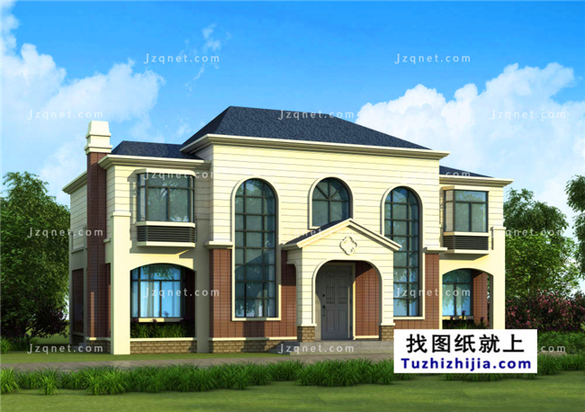 185平米自建三层别墅房屋施工设计图纸及效果图