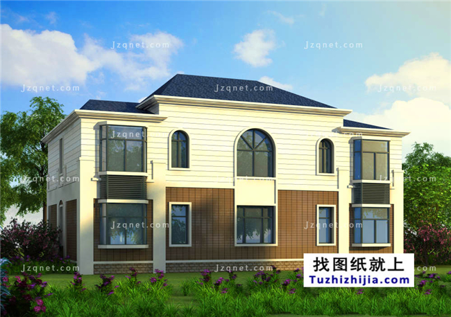 185平米自建三层别墅房屋施工设计图纸及效果图