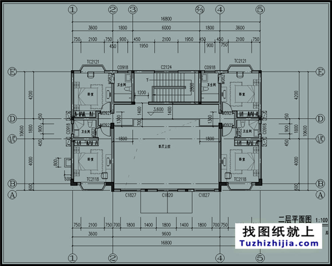 185平米自建三层别墅房屋施工设计图纸及效果图