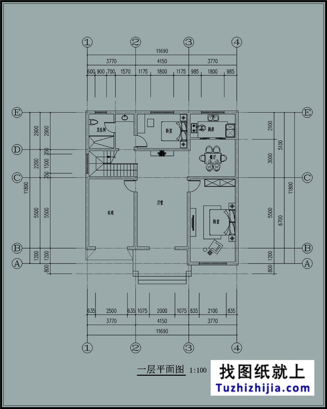 135平米的新农村自建三层房屋设计图纸及效果图