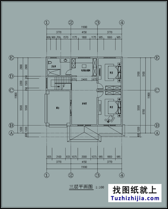 135平米的新农村自建三层房屋设计图纸及效果图