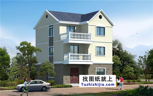 简单新农村住宅设计图集,三层楼房设计图纸精选
