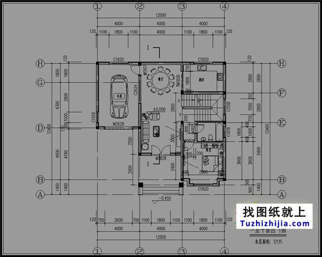 自建三层小洋楼设计图纸,含效果图,带车库