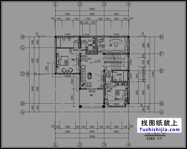 自建三层小洋楼设计图纸,含效果图,带车库