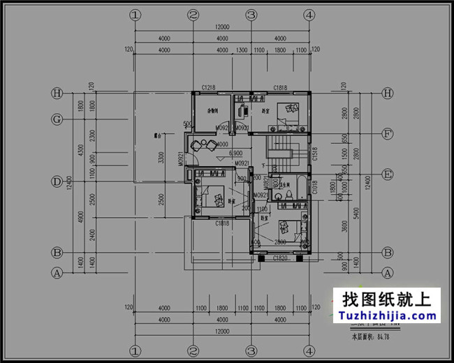 自建三层小洋楼设计图纸,含效果图,带车库