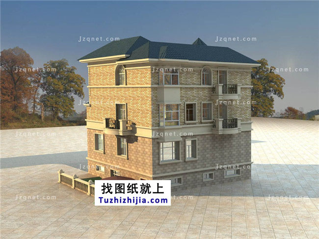 自建三层豪宅设计图纸,欧式风格,高端大气