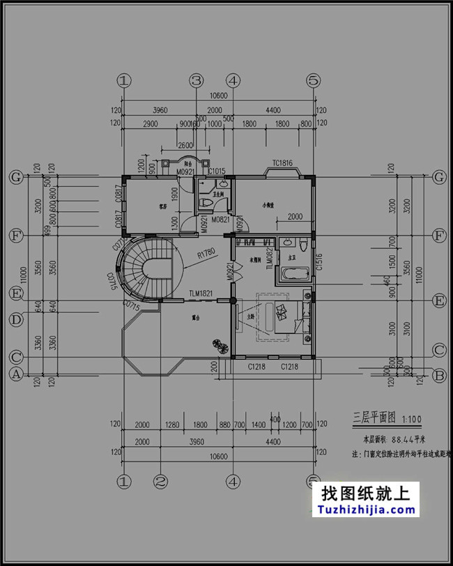 自建三层豪宅设计图纸,欧式风格,高端大气