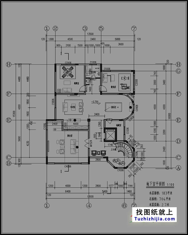 大户型欧式三层别墅建筑图纸,全套设计图+效果图