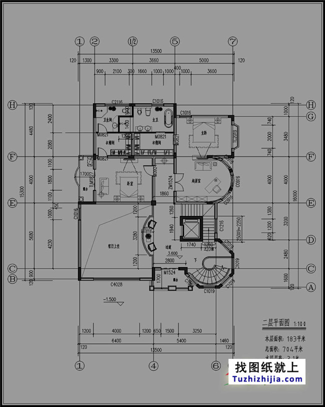 大户型欧式三层别墅建筑图纸,全套设计图+效果图