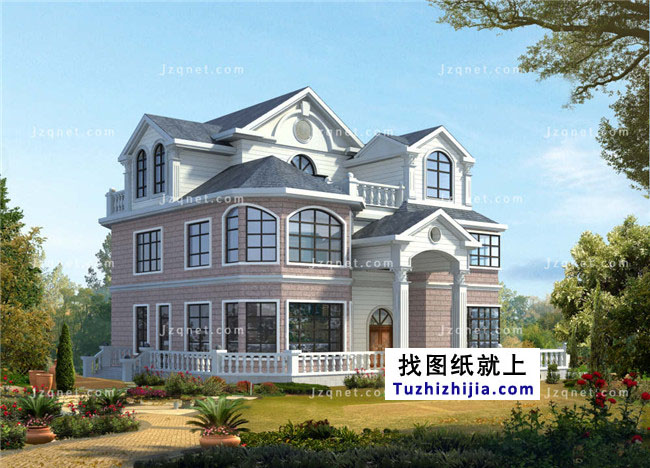 欧式三层农村房屋设计图纸,欧式住宅图推荐