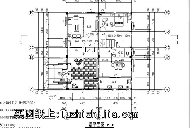 徽派120平新农村住宅设计方案,带外观效果图