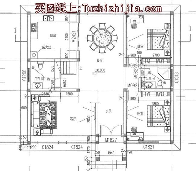 两层半楼房设计图及效果图，农村二层房屋设计图推荐