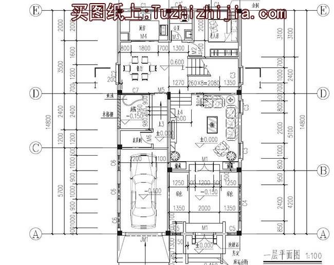 客家风格别墅建筑设计图，带外观效果图，带院子