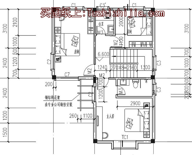 客家风格别墅建筑设计图，带外观效果图，带院子