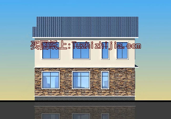 120平二层别墅房屋设计图，造型美观、现代
