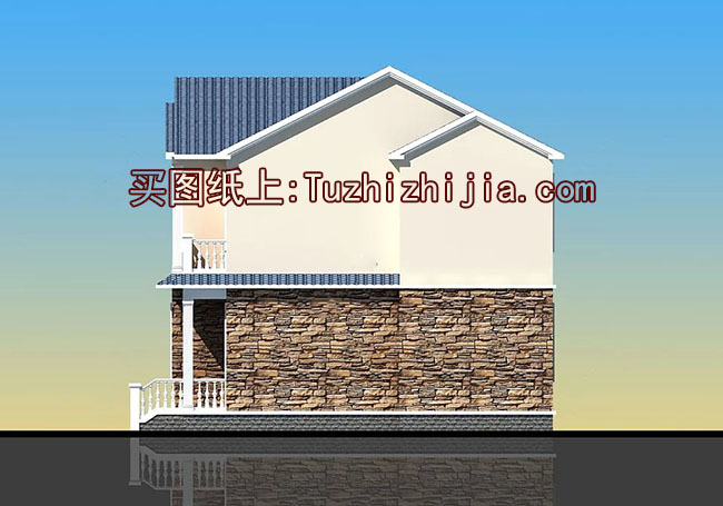 120平二层别墅房屋设计图，造型美观、现代