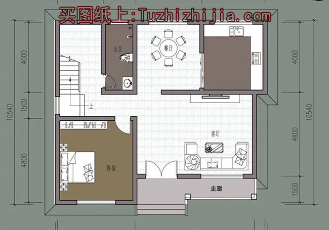 120平二层别墅房屋设计图，造型美观、现代