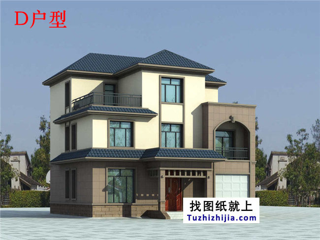 新农村三层房屋cad建筑设计图纸,砖混结构